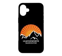 Leavenworth Washington Retro Sunset Mountains Vintage Sun Case for iPhone 16 Plus