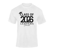 Leavers 2026 T Shirt, Personalised School Leavers Tshirt Custom Name 2WM