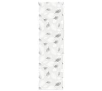 vidaXL Shower Roller Blind - Grey Leaf Pattern - Water-Resistant PEVA - 60x240 cm - Adjustable Child-Safe Bathroom Shade