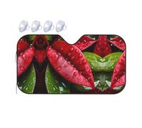 Leaves After Rain Small Car Windshield Sunshade - Quick Cooling in The car in Summer, Portable Storage Sunshade