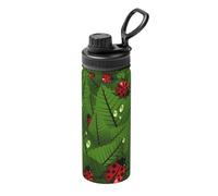 Leaves and Bugs Printing 18oz Sports Insulated Kettle Drinking Cup Stainless Steel Portable Cup for Gym