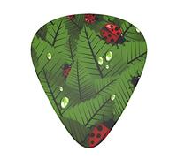 Leaves And Ladybugs Guitar Plectrums Classical Triangle Bass Acoustic And Electric Guitar Plectrums For Guitarists 12 Pieces