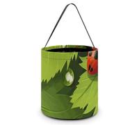 Leaves And Ladybugs Halloween Tote Candy Bags Trick Or Treat Candy Bags Reusable Candy Basket With Handles Multipurpose Gifts Bag For Festival Party Gathering