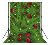 Leaves And Ladybugs Print Photography Backdrop 5x7ft Photo Backdrop Curtain Washable Photography Background For Studio