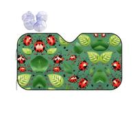 Leaves And Ladybugs Printing Windshield Sun Shade Foldable Car Sunshades Reflect Sun Heat Protect Your Car,Standard Size
