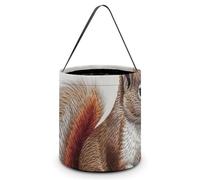 Leaves And Squirrel Halloween Tote Candy Bags Trick Or Treat Candy Bags Reusable Candy Basket With Handles Multipurpose Gifts Bag For Festival Party Gathering