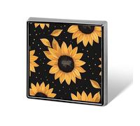 Leaves And Sunflowers Square Lapel Pin Women's Novelty Buttons & Pins Metal Badge Cute Brooch Pin Retro Pinback Badge Fashion Bag Pins for Hat Backpacks Tie Suit Wedding Party Accessory