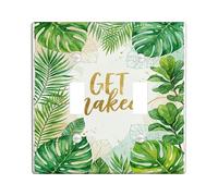 Leaves Bathroom Double Light Switch Cover Plate, Tropical Nature Palm Tropical Summer Green Plastic Standard Size Wall Switch Plates Accents for Home Living Room Bedroom Apartment Decor