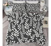 Leaves Coverless Duvet King Size 7.5 Tog, Plants Soft Comforter Set for Boys Girls Adults, Modern Lightweight Bedding, Easy Care Quilt for Bedroom Decor QE1