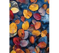 Leaves Diamond Art Kits Adults, 5D Diamond Painting River, DIY Adult Crafts, Full Drill Rhinestone Crystal Art and Crafts Picture, Mosaic Production, for Home Wall Decor Gifts 28x38in 7-2033
