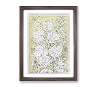 Leaves From Nature No. 2 By Owen Jones Vintage Framed Wall Art Print, Ready to Hang Picture for Living Room Bedroom Home Office Décor, Walnut A4 (34 x 25 cm)