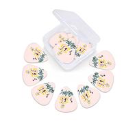 Leaves Guitar Picks 12 Pack Universal ABS Guitar Picks,Hand Drawn Watercolor Brush Stroke Style Foliage Illustration Spring Nature,for Acoustic and Electric Guitar,Green Sea Green