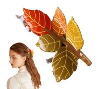 Leaves Hair Clip - Colorful Acrylic Claw Clips - Fashion Hair Accessories, Elegant Non-slip Holiday Hairpin Hair Decor for Styling