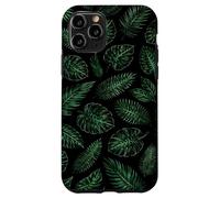 Leaves Inspired Flower Botanical Olive Green Boho Fern Case for iPhone 11 Pro
