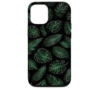 Leaves Inspired Flower Botanical Olive Green Boho Fern Case for iPhone 12/12 Pro