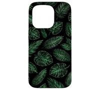 Leaves Inspired Flower Botanical Olive Green Boho Fern Case for iPhone 15 Pro