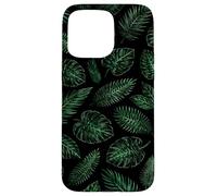 Leaves Inspired Flower Botanical Olive Green Boho Fern Case for iPhone 15 Pro Max