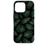 Leaves Inspired Flower Botanical Olive Green Boho Fern Case for iPhone 16 Pro