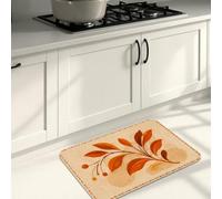 Leaves Kitchen Mats for Floor, Autumn Rustic Branches Acorns Fall Orange Soft Washable Kitchen Area Rugs for Sink Area Laundry Room Bathroom Hallway 16x47 Inch
