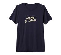 Leaves & Lattes Fall Minimalist Script Phrase Premium T-Shirt