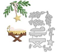Leaves Nativity Scene The Cuts for Card Making Metal Cutting Dies Sets for DIY Scrapbooking Paper Festivals Album Decorative