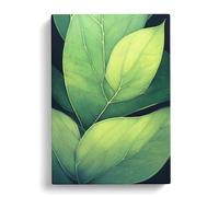 Leaves Of A Plant No.2 Canvas Print | Gallery Wrapped 30mm Frame Wall Art | 30x20 inches | Ready to Hang | Modern Floral Picture | Living Room Bedroom Lounge Office