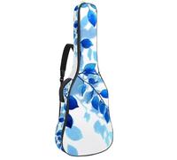 Leaves on Branches with Blue Shadow Padded Guitar Bag, Protective Acoustic Guitar Cover Gig Bag for Electric Bass Classical Guitar