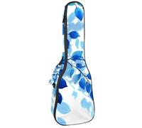 Leaves on Branches with Blue Shadow Ukulele Case, Padded Bag for 23 Inch Concert Ukulele, Waterproof & Durable