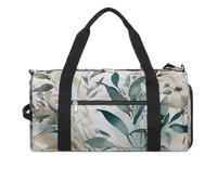 Leaves on White Background Gym Bag Travel Duffel Bags for Men Women Large Weekender Bags Carry On Overnight Duffle Bag with Shoe Compartment for Workout, style, One Size