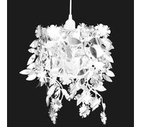 vidaXL Leaves Paillette Pendant Chandelier Lamp 21.5x30cm Silver Ceiling Light