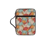Leaves Print Bible Cover Case/Book Cover, Bible Case for Women Girls,with Handle Fits for Standard Size Bible