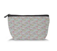 Leaves Print,Toiletry Bag Travel Bag,Falling Leaves in The Autumn,Makeup Cosmetic Bag Travel Organizer for Accessories,Multicolor(Trapezoid)