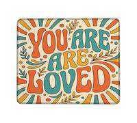Leaves Small Mouse Pad, Modern Playful Sunrays Dots None Teal Square Rubber Smooth Mini Travel Desk Mousepad Decor for Home Office Work Gaming Desk Square 8x10 Inch