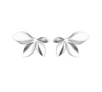 Leaves Stud Earrings for Women Waterproof Stainless Steel Earrings Trend 2025 European Elegant Simple Jewelry Female Daily Wear