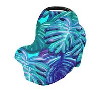 Leaves Tropical Palma Jungle Baby Car Seat Cover for Newborns Stretch 360 Coverage Infant Car Seats Covers Nursing Poncho Breastfeeding Scarf Stroller Canopy
