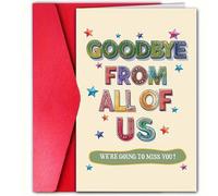 Leaving Card, Leaving Card for Colleagues, Heartfelt Funny Goodbye Cards with Envelope, Premium Matte Cards, Coworker Farewell Gift for Retirement, New Job, Career Change