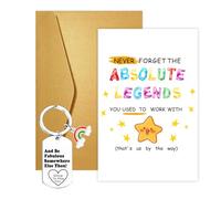 Leaving Cards Good Luck Gift - 1 Pcs Leaving For Colleagues Cards And 1 Pcs Funny Keychain, Colleagues Leaving Gifts, Good Luck for Men Women Farewell Gifts In Your New Job