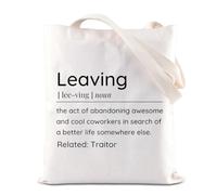 Leaving Definition Gift Funny Farewell Gifts Coworkers Leaving Tote Bag Work Colleague Leaving Gift Work Bestie Gift (Leaving)