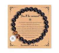 Leaving Gifts for Colleague 2025 - Retirement Women Friend Coworkers Staff Good Luck Bracelet You Will Be Missed Farewell Going Away Goodbye Sorry Your Leaving Gift black