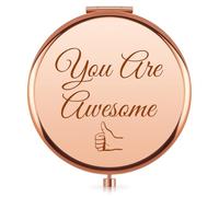 Leaving Gifts for Colleagues Compact Makeup Mirror Inspirational Gift for Women Retirement Gift for Her Motivational Quotes Gift New Job Presents Leaving Presents for Colleagues Folding Makeup Mirror