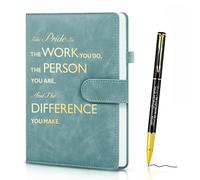 Leaving Gifts for Colleagues Women, A5 Inspirational PU Leather Notebook and Pen Set, Journals for Women Men, Employee Appreciation Gift, New Job Congratulations Gifts for Employee Volunteer Teacher
