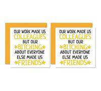 Leaving Gifts for Colleagues Women Men-Chance Colleagues B*tching Friends-Sorry Your Leaving Good Luck In Your New Job Card,145mmx145mm Funny Leaving Gifts Congratulations Card,Pack of 2