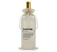 Leaving Gifts for Colleagues Women Men Drawstrings Wine Bags Going Away Goodbye Farewell Gift for Coworkers Retirement Coworker Leaving Gifts Wine Gift Bags New Job Moving Away Presents for Friends