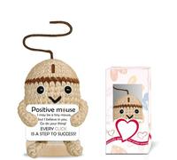 Leaving Gifts for Colleagues Women Men Emotional Support Crochet Mouse Inspirational New Job Beginnings Good Luck Gift Positive Birthday Retirement Gifts for Coworkers Funny Cute Office Accessories