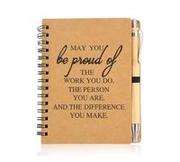 Leaving Gifts for Colleagues Women with A5 Notebook and Pen Set, 100 Pages Spiral Notepad with Inspirational, Work Friends Gifts, Teacher Gifts for Women, Good Luck Gifts, Motivational Stationery Gift