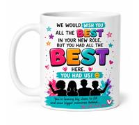 Leaving Job Gift Mug - Funny Coworker Farewell Present, New Job Cup, 11oz | Funny Farewell Message, Colourful Print, Office Leaving Gift, We Will Miss You, New Role Quote