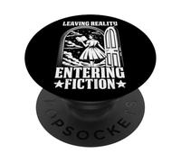 Leaving Reality Entering Fiction Reading Magic PopSockets Adhesive PopGrip