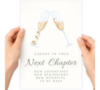 Leaving Retirement New Job or Congratulations Card - Large A4 Size | Next Chapter, New Home, Leaving Keepsake Gift for Men Women or Colleagues