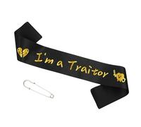 Leaving Sash for Women Men - Funny Traitor Gifts Retirement for Coworker, Happy New Job Presents for Farewell Colleagues Personalised Black Gold Leave Party Supplies