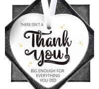 Leaving Thank You Gift - Christmas Stocking Fillers, Ceramic Heart Plaque Appreciation Sentimental Gifts For Friend Women Men Colleague Coworkers